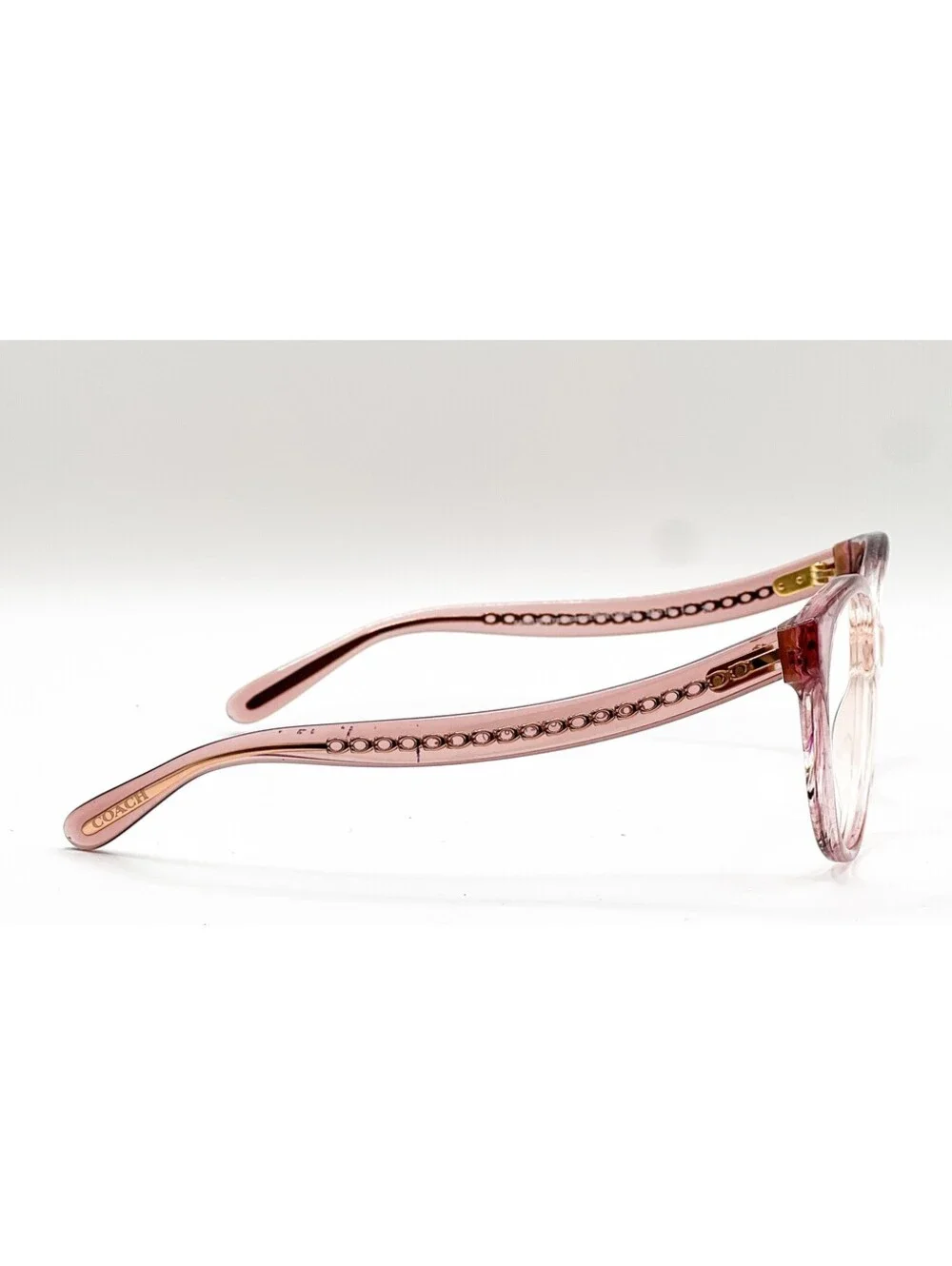 Coach HC 8321 5656U8 Transparent Pink Ombre Oval Eyeglass Frames 55-18-140